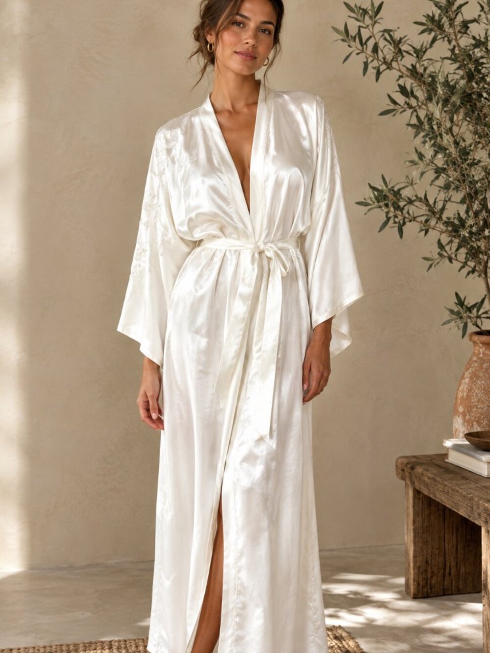 Oscar de La Renta Silky Vintage Robe Nightgown Pink Label Size Medium